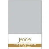 Janine Spannbetttuch Mako Feinjersey 5007 in silber | Gr.: 140 x 200