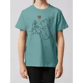 Wat? Apparel T-Shirt Cathand in Teal Monstera | Gr.: 134-146