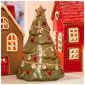 Ib Laursen TANNENBAUM Teelichthalter Weihnachtsbaum Grün 15 cm | Gr.: onesize