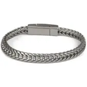 StyleBREAKER Armband in Silber matt | Gr.: onesize
