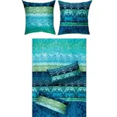 Erwin Müller Edel Flanell Bettwäsche in blau | Gr.: 200x220 cm (40x80 cm)