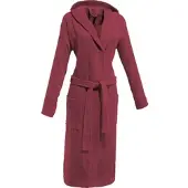Redbest Frottier Unisex-Bademantel mit Kapuze Chicago in weinrot | Gr.: L
