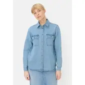 Camel active Jeansbluse mit Knopfleiste in Dunkelblau | Gr.: L