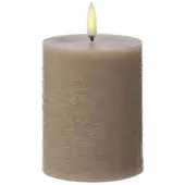 Uyuni LED Kerze PIA Rustik-Optik Echtwachs Timer H: 10cm in beige | Gr.: onesize