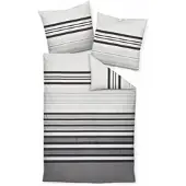 Janine Bettwäsche Palermo 31155 08 in Grau | Gr.: 240x220 (2x 80x80 cm)