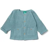 Little green radicals Jacke aus Bio-Waffelbaumwolle in Blau | Gr.: 3-4 Jahre