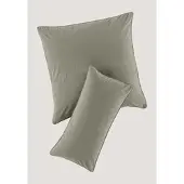 Hessnatur Perkal Kissenbezug in seegras | Gr.: 80 x 80 cm