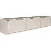 Selsey Framme – hängendes TV-Board mit drei Klappen, Kaschmirgrau, 150 cm