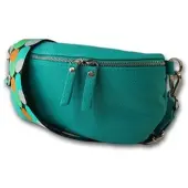 Toscanto Leder Gürteltasche Tasche türkis, mehrfarbig ca. 25cm | Gr.: onesize