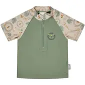 Sterntaler Badeanzug "Badeshirt kurzarm Löwe", Jungen, Gr. 116, EURO, grün (mattgrün), Obermaterial: 82% Polyamid PA. 18% Elasthan EL., Badeanzüge Badeanzug