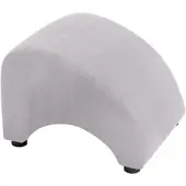 58 aufm Kessel POLSTERHOCKER Kajsa Velourstoff silber | Gr.: onesize