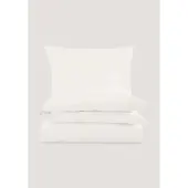Hessnatur Satin Bettwäsche-Set in naturweiss | Gr.: 240x220 (2x 40x80 cm)