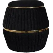 Kayoom Hocker Doric 235 in schwarz - gold | Gr.: onesize