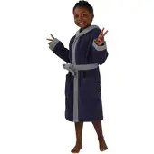 Normani Frottee Kinderbademantel aus Bio-Baumwolle in Lila | Gr.: 170/176