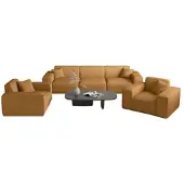 Fun-Möbel Sofaset Designersofa CELES PREMIUM 3-1-1 in Stoff Scala Senfgelb