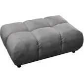 KAWOLA Polsterhocker VIVIEN Hockerbank Velvet stone