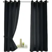 Gardinenbox VORHANG 2ER SET BERLIN HxB 145x140cm Schwarz