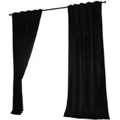 Gardinenbox VORHANG 2ER SET MILANO HxB 280x135 cm Schwarz