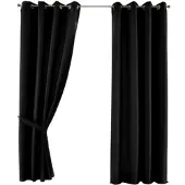 Gardinenbox VORHANG 2ER SET PALERMO HxB 145x140 cm Schwarz
