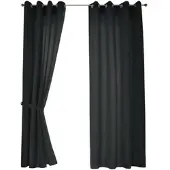 Gardinenbox VORHANG 2ER SET BERLIN HxB 245x140cm Schwarz
