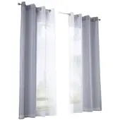 Gardinenbox VORHANG 2ER SET »Modena« HxB 145x140 cm Grau