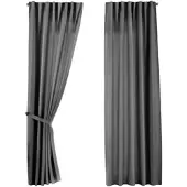 Gardinenbox SCHLAUFENGARDINE 2ER SET »Jena« HxB 250x140 cm Grau