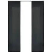 Gardinenbox VORHANG 2ER SET HxB 245x60 cm Schwarz