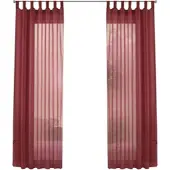 Gardinenbox SCHLAUFENGARDINEN Voile 2er-Set 225x140 cm Bordeaux