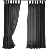 Gardinenbox VORHANG 2ER SET POTSDAM HxB 175x140 cm Schwarz