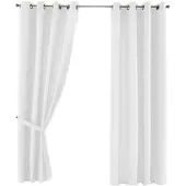 Gardinenbox VORHANG 2ER SET PALERMO HxB 145x140 cm Weiß