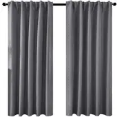 Gardinenbox VORHANG 2ER SET BOSTON DARK HxB 175x140 cm Dunkelgrau
