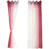 Gardinenbox VORHANG 2ER SET »Modena« HxB 245x140 cm Rosa