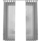 Gardinenbox SCHLAUFENGARDINEN Voile 2er Set 245x140 cm Grau