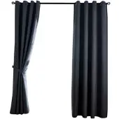 Gardinenbox VORHANG 2ER SET »München Dark« HxB 245x145 cm Dunkelgrau