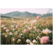 WALLARENA Fototapete Blumen in Grün | Gr.: 150 x 105 cm