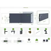 Casanoov Schiebetor Elektrisch Eiger 350x140cm & Schiebetorantrieb Ranger C300