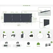 Casanoov Schiebetor Veleta 500x140cm Aluminium & Ranger C300 Motorisierung