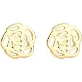 Elli Ohrringe Rose Blume Blüte Sommer 585 Gelbgold Elli Premium Gold