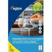 Agipa Universal-Etiketten, 22 x 16 mm, weiß, wiederablösbar