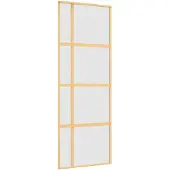 vidaXL Schiebetür Golden 76x205 cm Matt ESG-Glas und Aluminium
