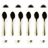 Excelsa Set 6 Teelöffel Gold Stahl 14,5Xh1,5X3 Cm Gold