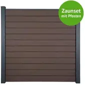 MR-Zaun Terra Komplettset mit Alu-Pfosten, 3,86 m