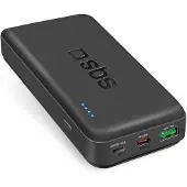 SBS Powerbank mit 20000 mAh und Power Delivery 45 W, 20000 mAh, Adaptive Fast Charging, 45 W, Schwarz