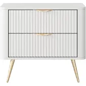 Vente-unique Nachttisch Elonaria Weiß 63.2 cm