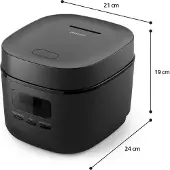 Philips Mini Reiskocher 3000 Series, 5 Einstellungen, 0,54 l, 400 W, schwarz (HD3080/80)