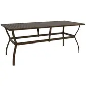 Furnicato Gartentisch Braun 190x80x72 Cm Stahl
