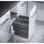 Hailo 3608471 CARGO SYNCHRO mit 36 Liter Volumen für 45 cm Schrankbreite / Abfalltrennsystem