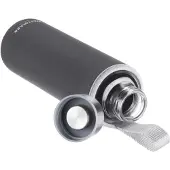 Westmark Viva Trinkflasche mit Cover, Glas, 550 ml, Hochwertige Flasche mit einem auslaufsicheren Schraubverschluss, Farbe: anthrazit