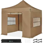 Vonroc Pavillon 3x3m wasserdicht stabil - Partyzelt EasyUp System [3Min Aufbau] Popup Faltpavillon modular erweiterbar als Festival Zelt, Gartenpavillon