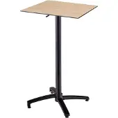 Oviala Hoher Gartentisch 60x60 cm neigbar Eiche Naturholzfurnier - Opéra